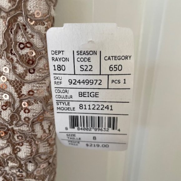 Gorgeous Alex Evening Dress Size 8 NWT - Picture 11 of 12